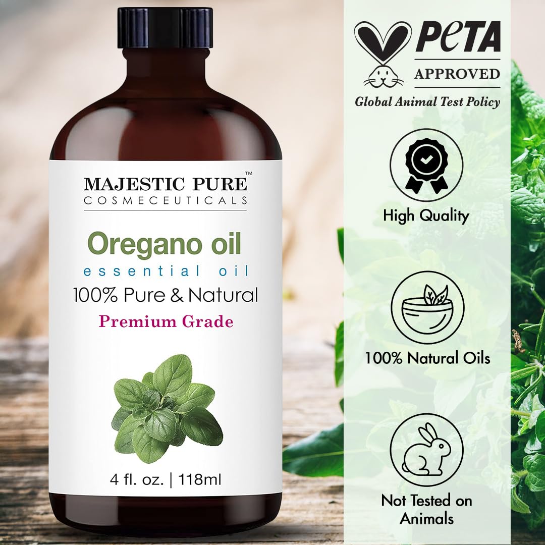 Majestic Pure oregano oil dropper cap for controlled usage and mess-free application.