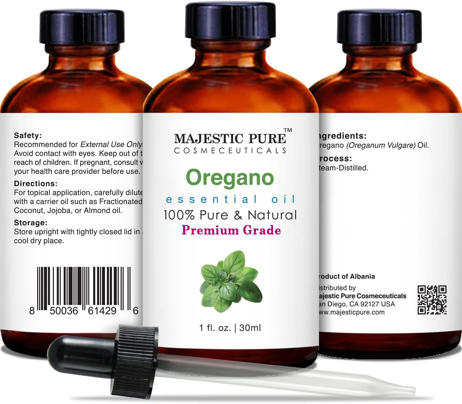 Majestic Pure Oregano oil shown for soap and candle making projects.