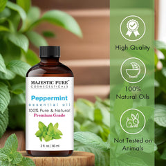 Majestic Pure peppermint oil for soap making delivers an invigorating fragrance.
