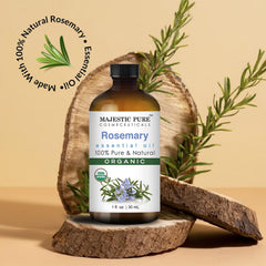 Majestic Pure rosemary oil diffuser setup with rosemary aroma for focus and calm.