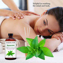 Spearmint oil for soap making with a refreshing fragrance by Majestic Pure.