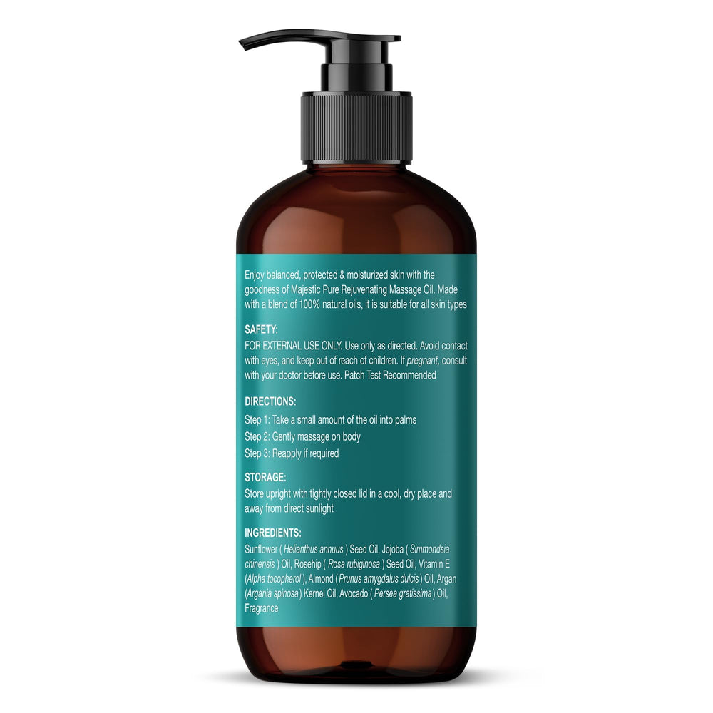 Majestic Pure Vitamin E 70k Blend on massage table for relaxing sessions