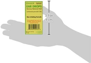 Major Ear Drops foam-on-contact visual indicating effective wax softening.