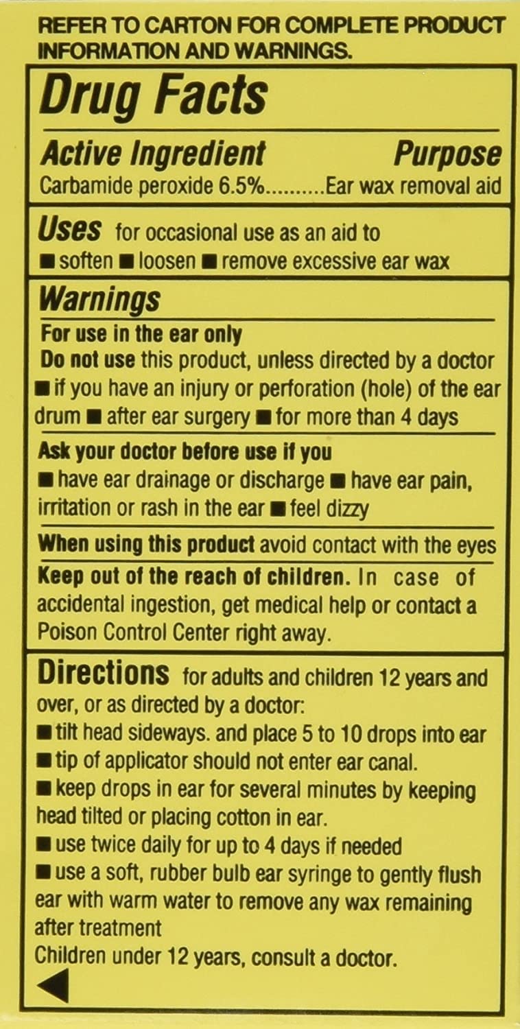 Major Ear Drops pouring into ear for application.