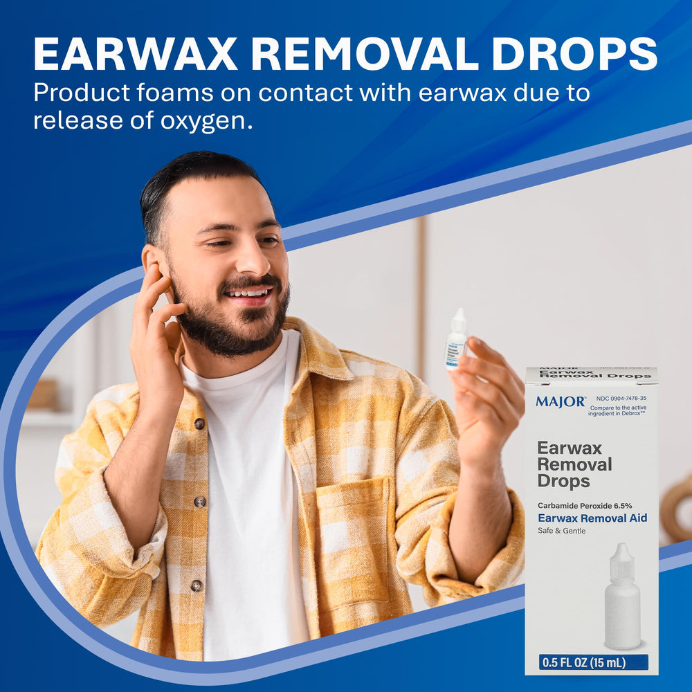 MAJOR Earwax Removal Drops – flush with warm water to remove remaining wax safely