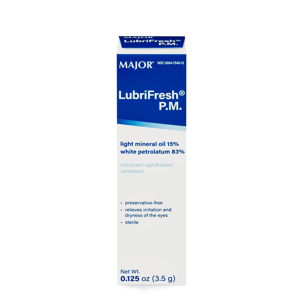 MAJOR Lubrifresh PM bottle close-up for soothing eye care