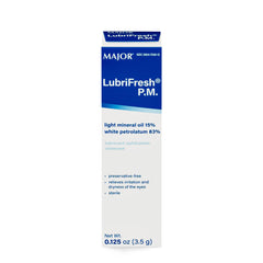 MAJOR Lubrifresh PM bottle close-up for soothing eye care