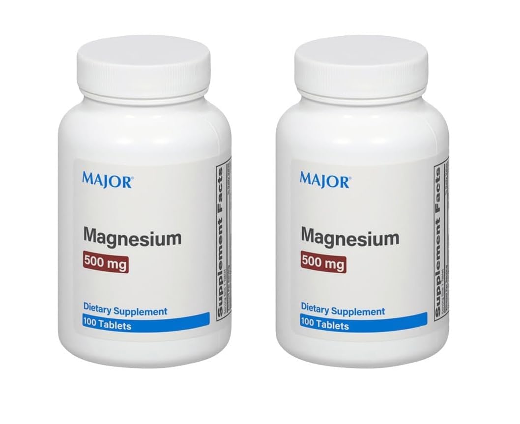 MAJOR Magnesium 500mg tablets bottle — ideal daily supplement on the go.