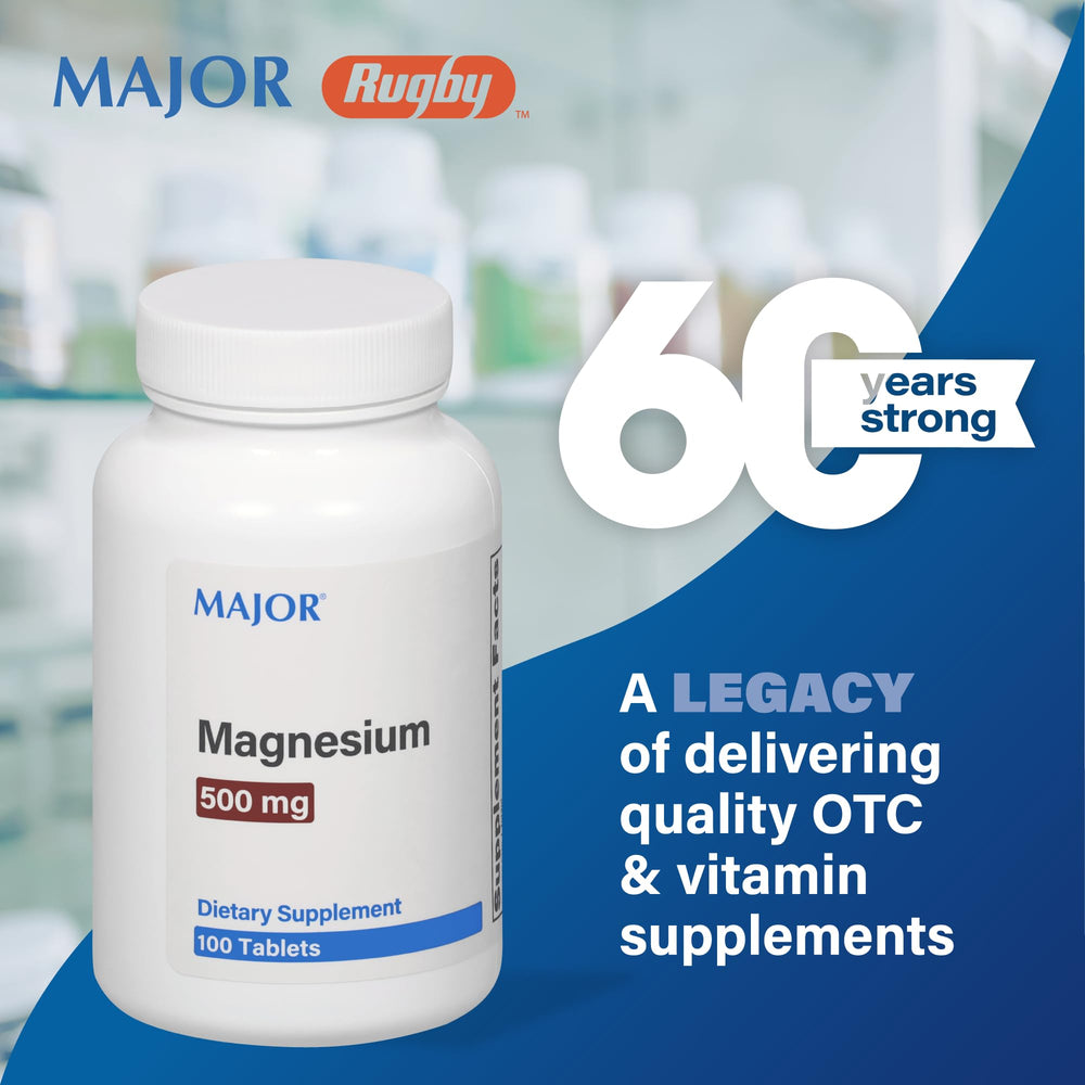 MAJOR Magnesium 500mg tablets daily use — suitable for travel and busy days.