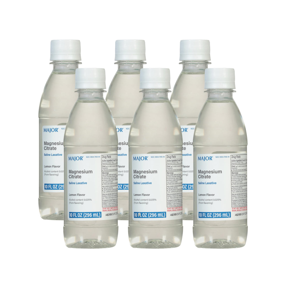 MAJOR Magnesium Citrate bottle label shows dosage and ingredients for informed use.