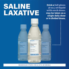 Major Magnesium Citrate laxative dosing example showing single or divided doses.