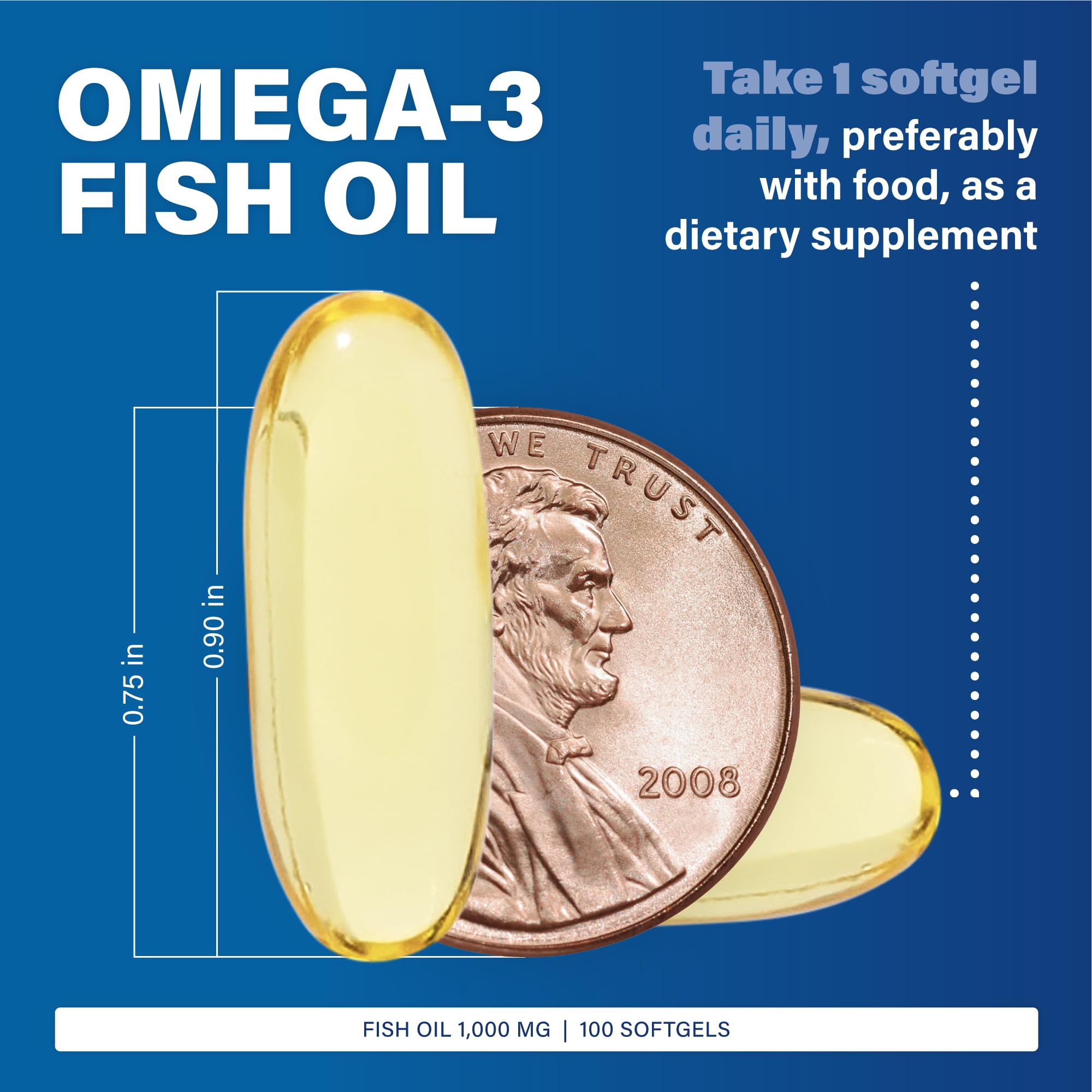 MAJOR Omega-3 pour shot highlighting convenient once-per-day dosage.