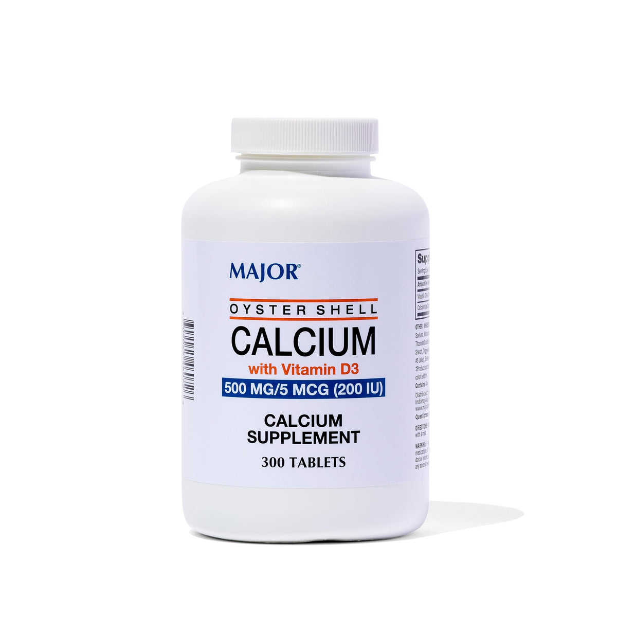 Major Oyster Shell Calcium bottle front, a daily support for balanced calcium intake.