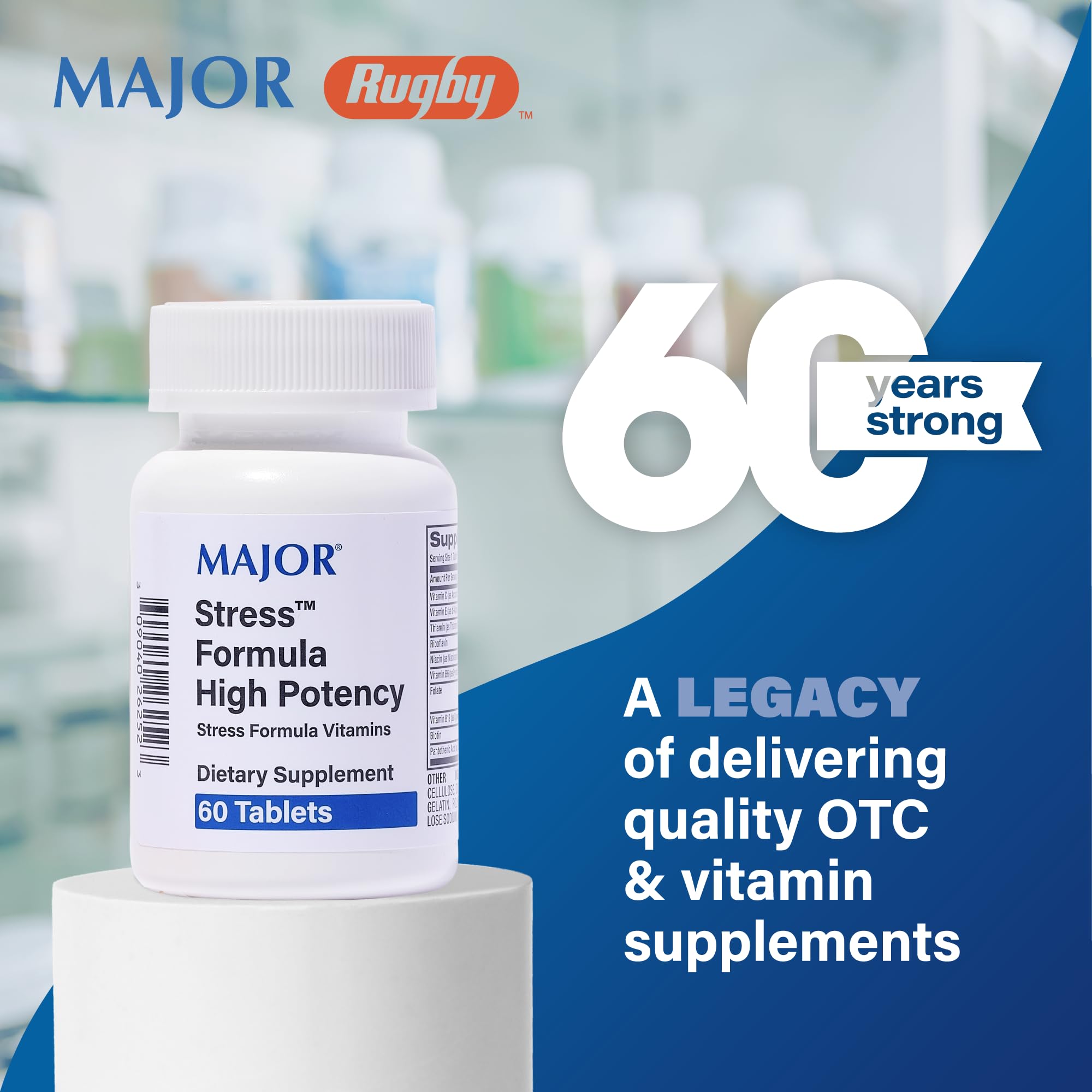 MAJOR Stress Formula shelf-ready box for everyday wellness.
