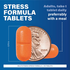 MAJOR Stress Formula tablets being poured for easy daily intake.