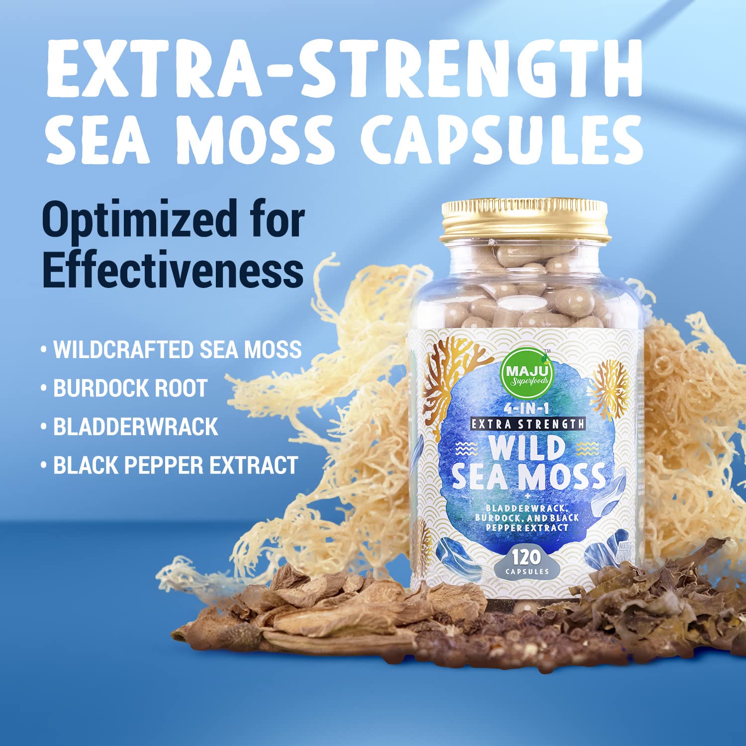 Capsules with black pepper note suggesting enhanced absorption benefits.