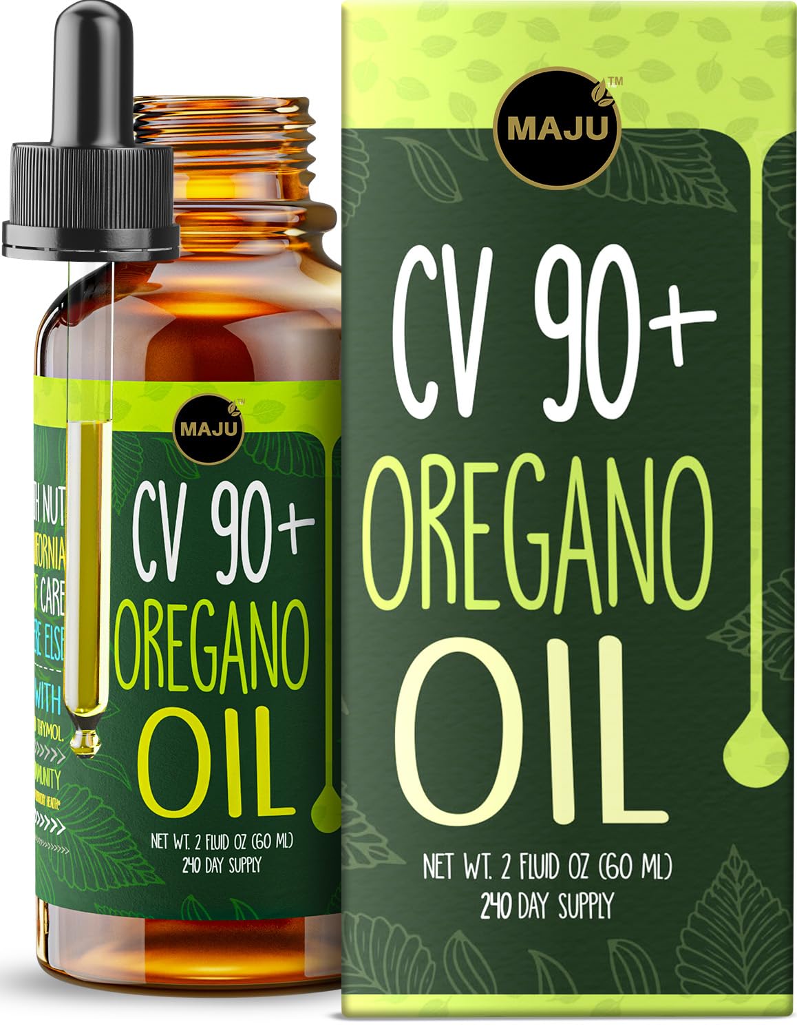 MAJU oregano oil drops bottle—premium oregano oil for daily immune and gut support.