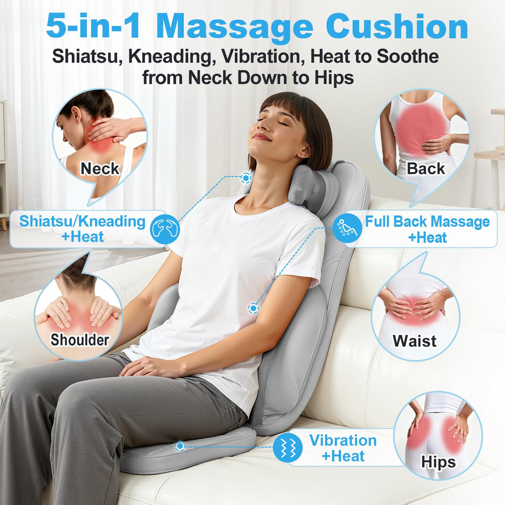 Makerzone dual neck massagers adapt to height for precise tension relief