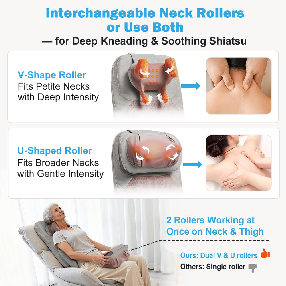 Makerzone cushion heat settings up to 107°F for warm relaxation.