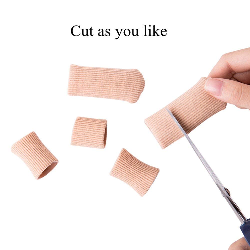 Makhry gel toe caps ribbed knit provide soft protection during work.
