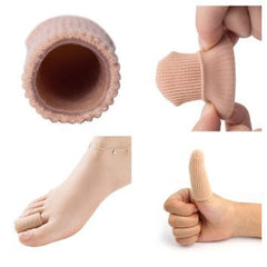 Makhry waterproof toe sleeves keep fingers dry while washing.