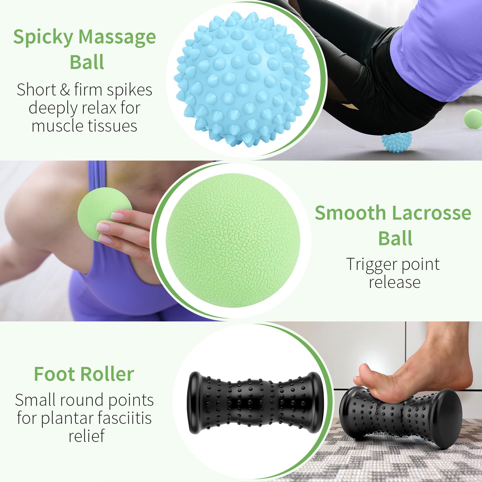 Maliton pelota lacrosse para calentamiento rápido de músculos grandes.
