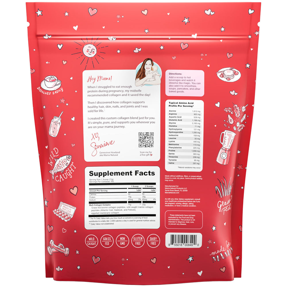 Allergen-free Mama Natural formula labeled gluten-free and dairy-free