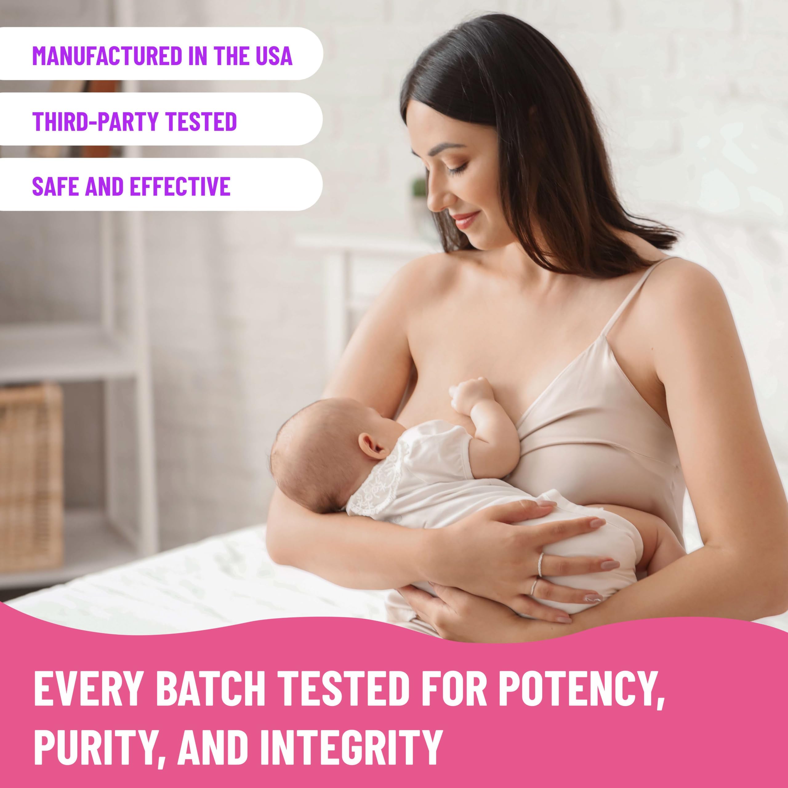 Mama's Select postnatal vitamins vegan capsule with water near bottle signifies convenient routine