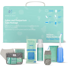 Mama & Wish Postpartum Kit peri bottle shows essential cleansing for comfort after birth