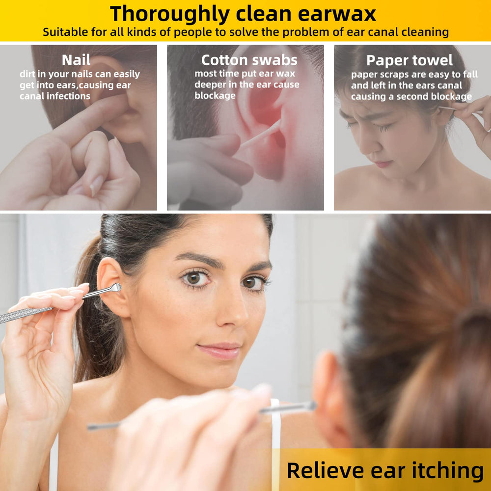 Mamakoi step-guide visual emphasizes safe, careful ear care