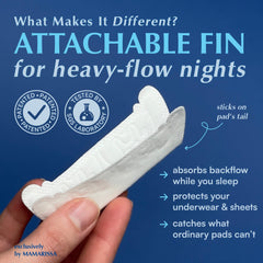 Mamarissa FIN technology provides quick absorption for nighttime use