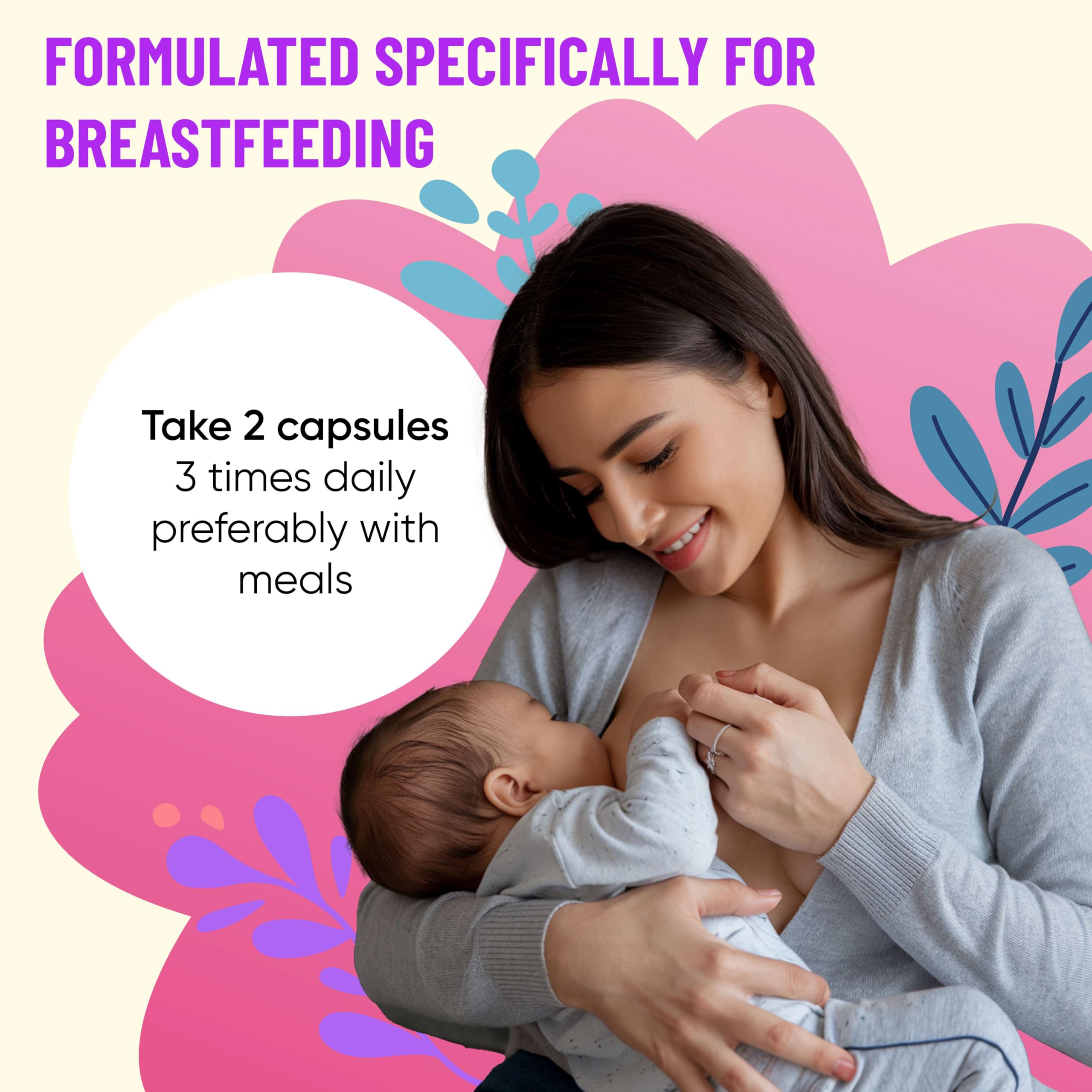 Mama's Select capsules shown as easy-to-swallow tablets for on-the-go moms.