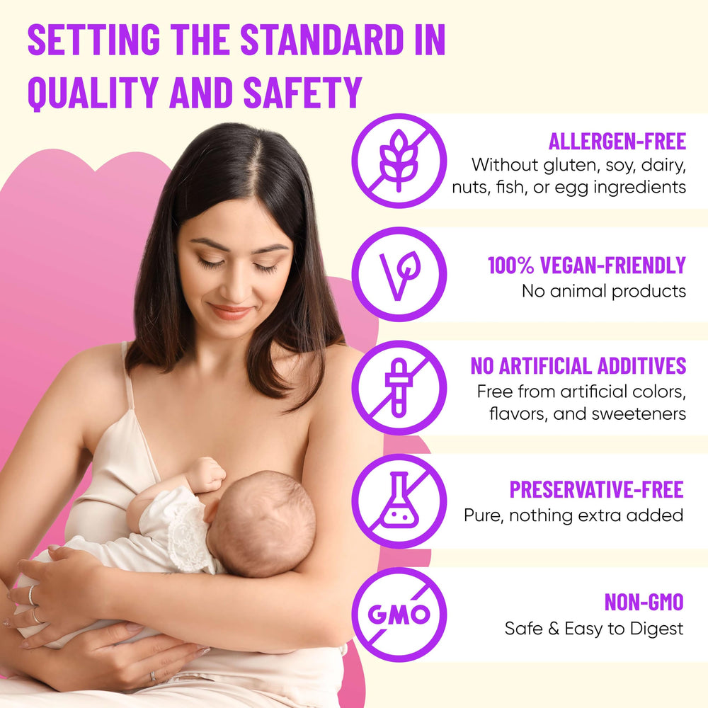 Mama's Select-made-in-USA fenugreek capsules label emphasizes quality and safety for nursing journeys.