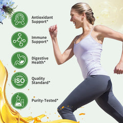 MAMOWYZ softgels dispensing for convenient daily immune and digestive support.