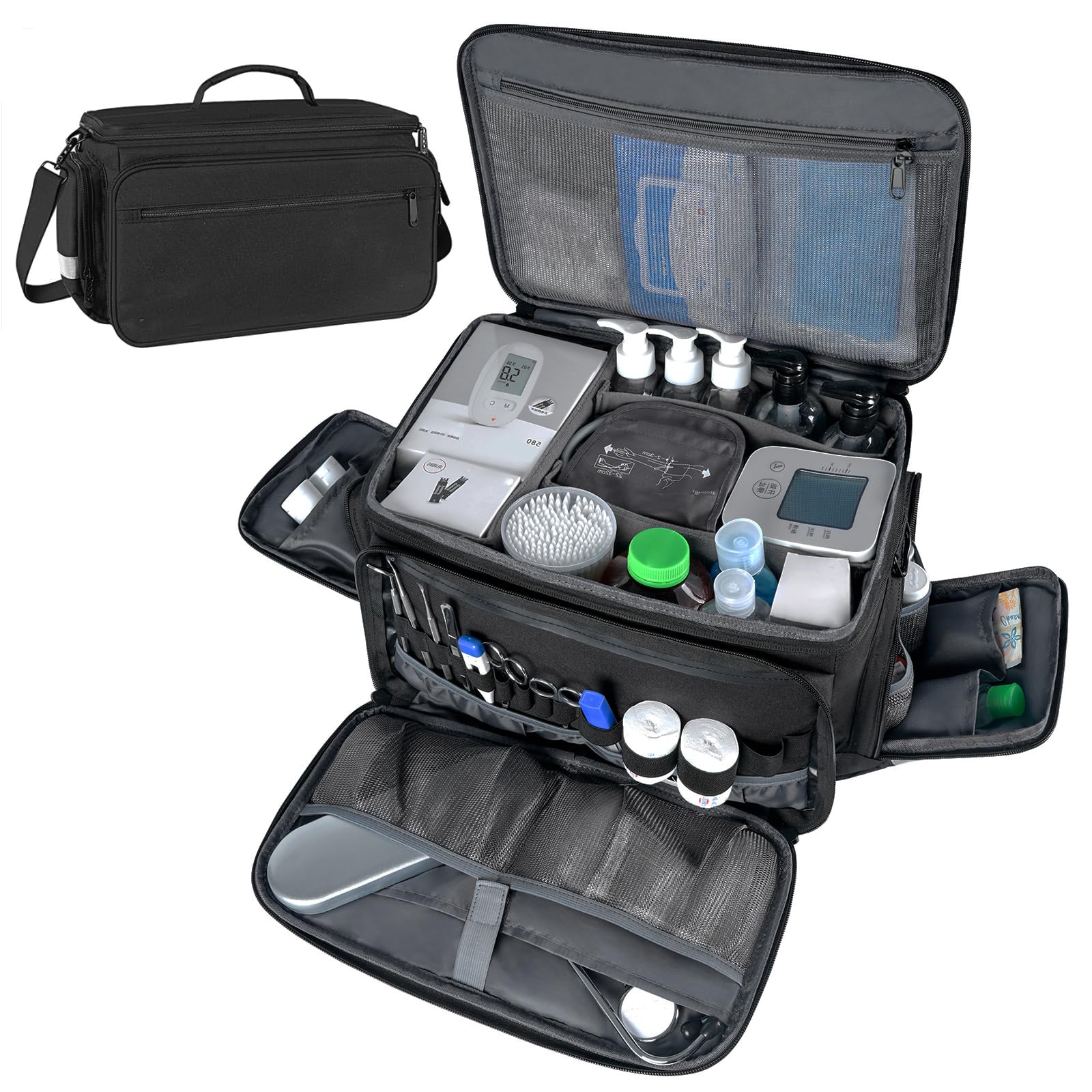 Mancro Medical Bag adjustable-compartment for flexible organization during rounds.
