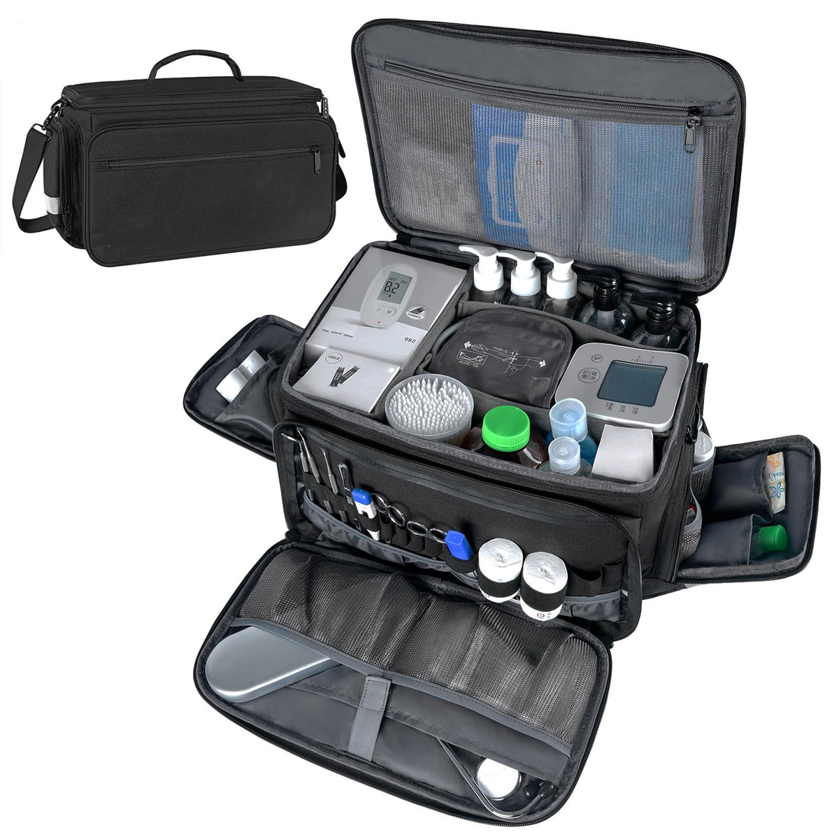 Mancro Medical Bag adjustable-compartment for flexible organization during rounds.