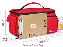 Mancro medical travel bag front pocket for quick access to essential tools on the go.