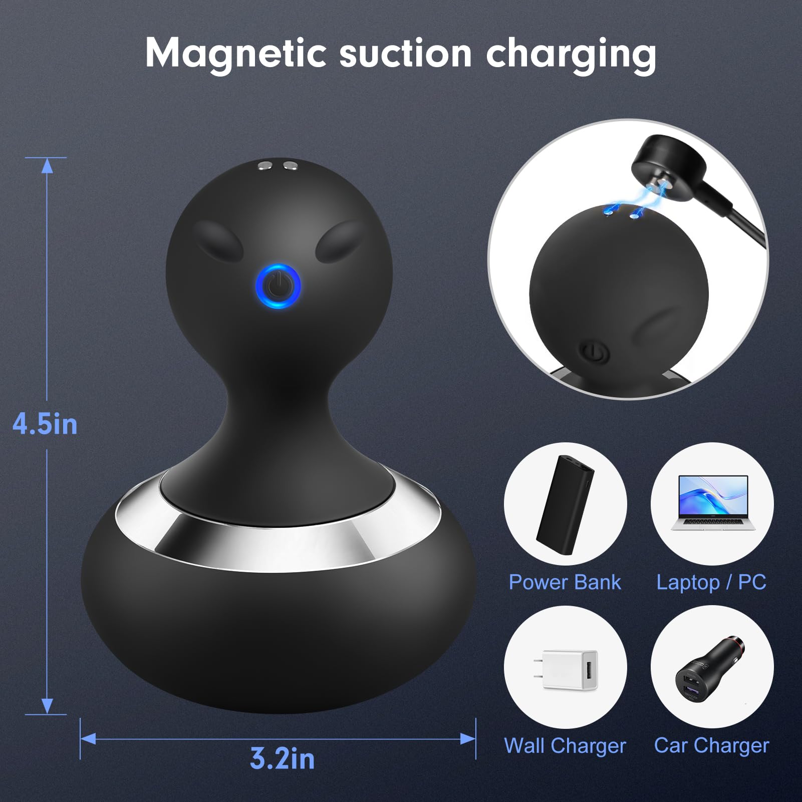 MANFLY massager offers 10 modes for personalized relief