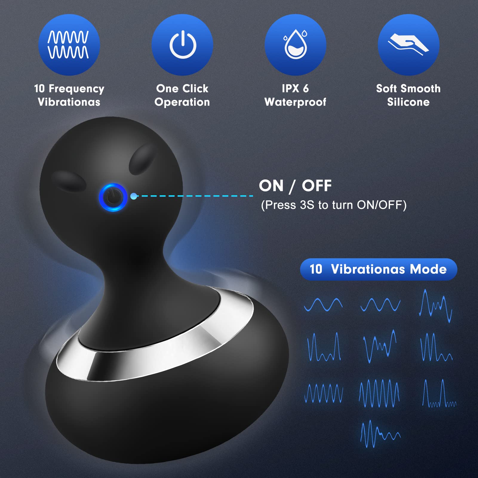 MANFLY massager with rechargeable battery for on-the-go use