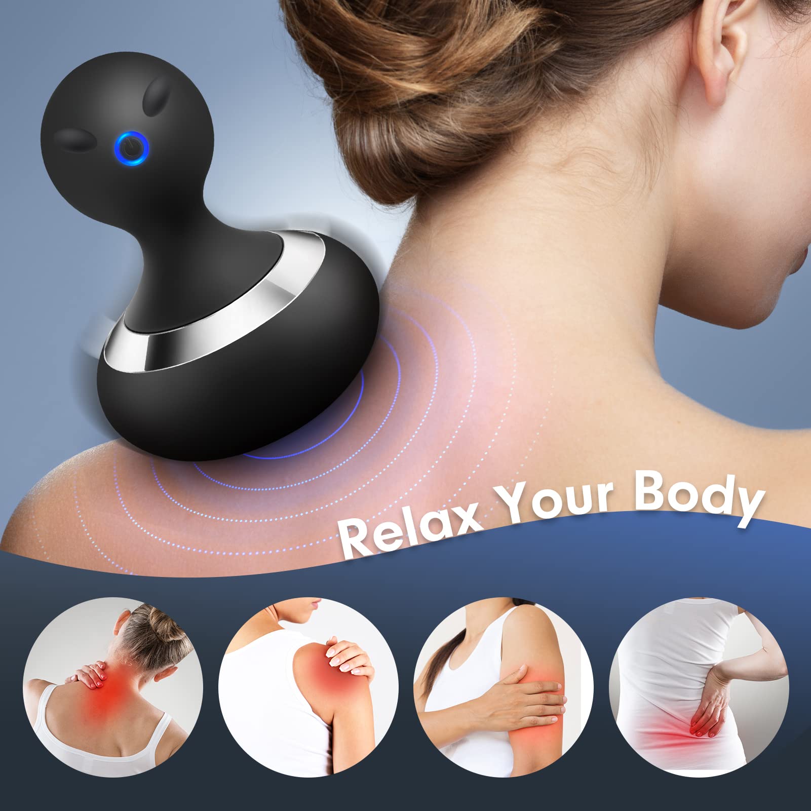 MANFLY massager with washable silicone surface