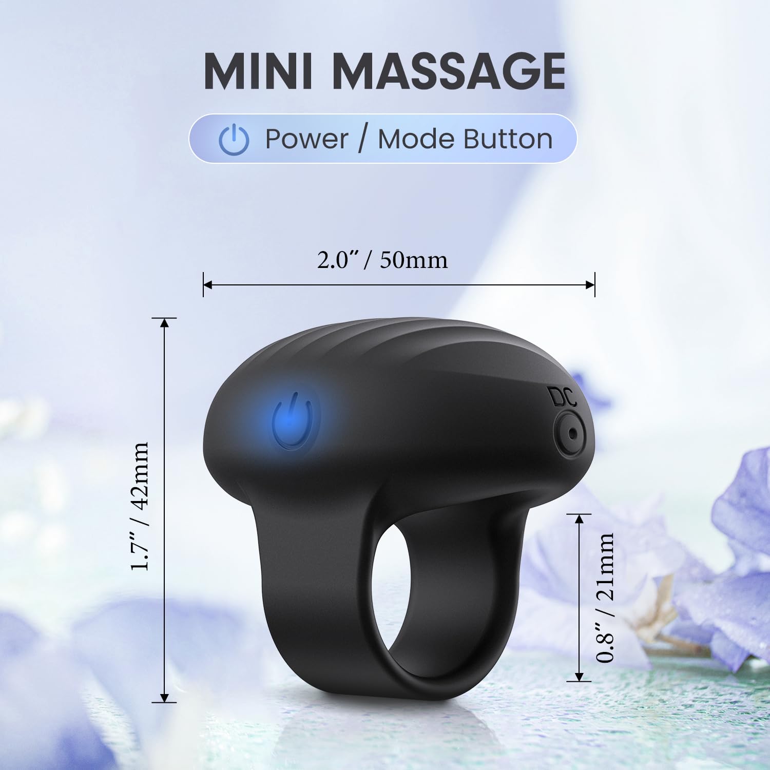 MANFLY Mini Finger Massager with 10 modes for customizable comfort.