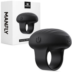 MANFLY Mini Finger Massager worn on finger for convenient relaxation on the go.