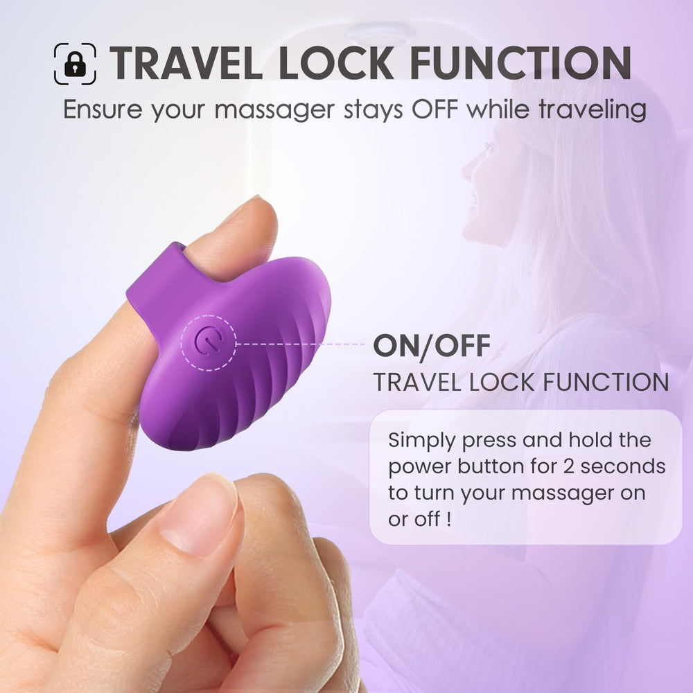 Portable MANFLY massager in light purple for on-the-go relief