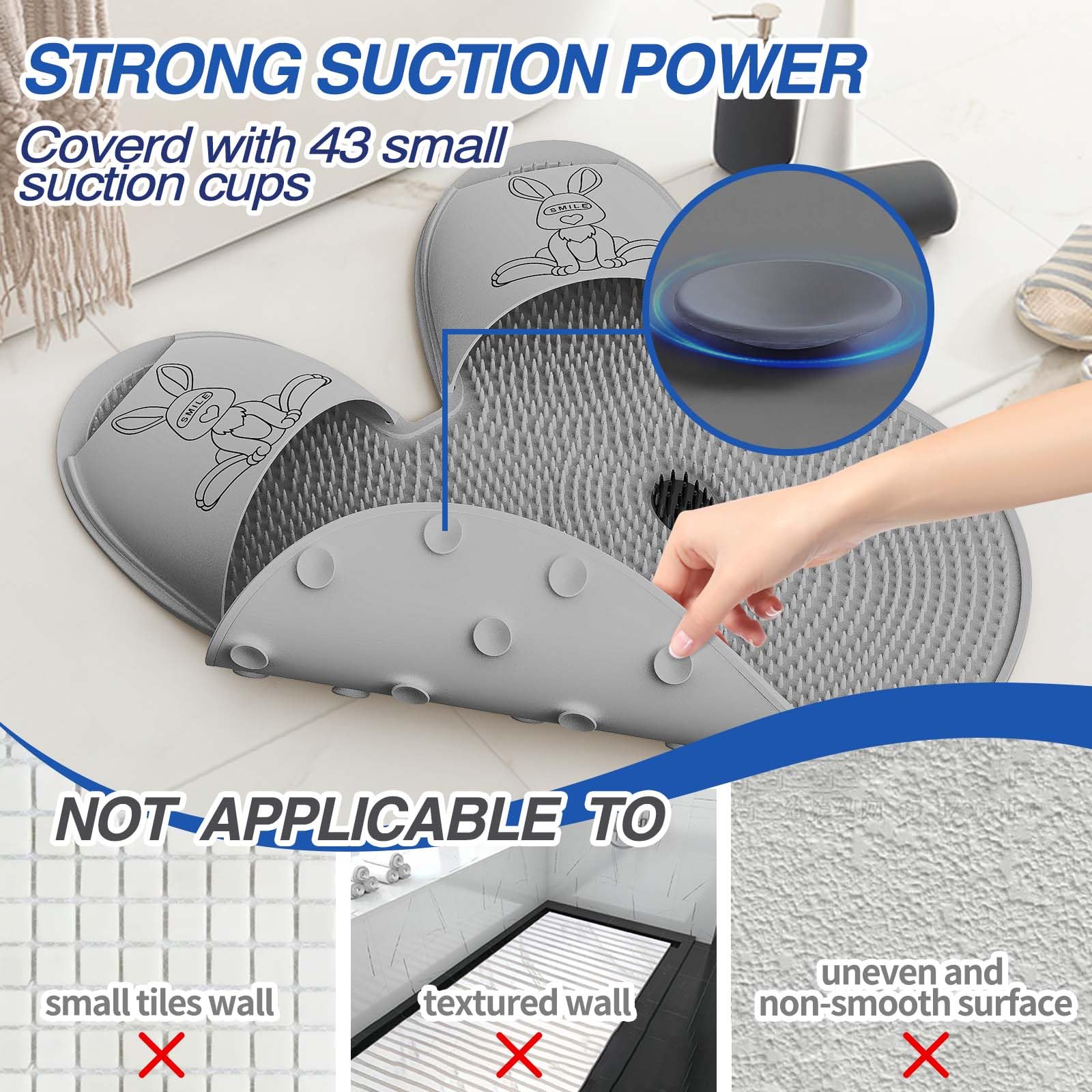 Manmihealth silicone bristles close-up for thorough toe-to-heel cleanse
