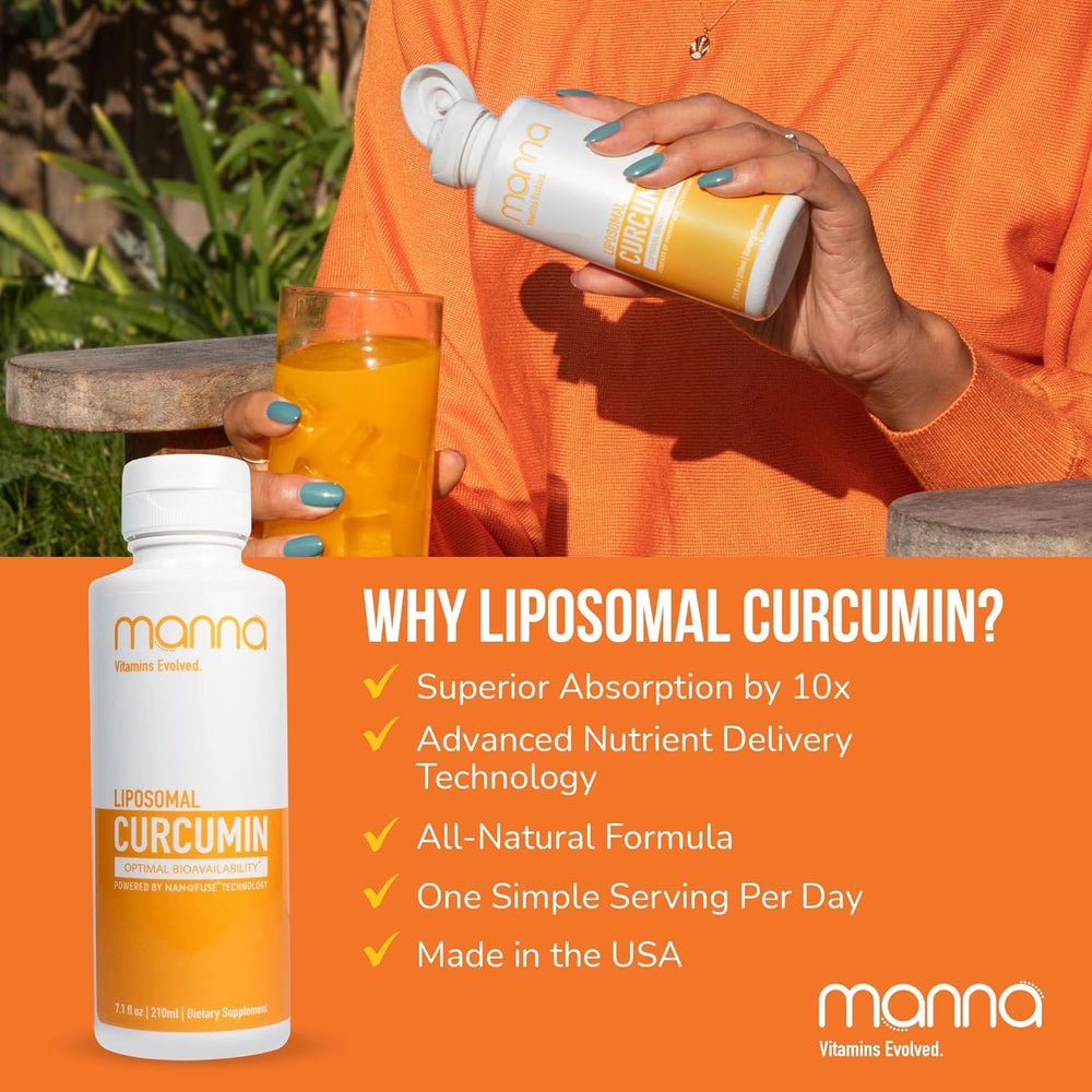 Manna Vitamins Evolved label detail reflects standardized 95% curcuminoids.