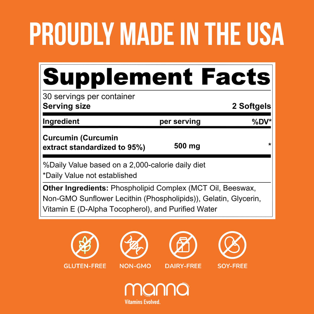 Manna Vitamins Evolved Liposomal Curcumin+ travel pack: convenient daily dose on the go.