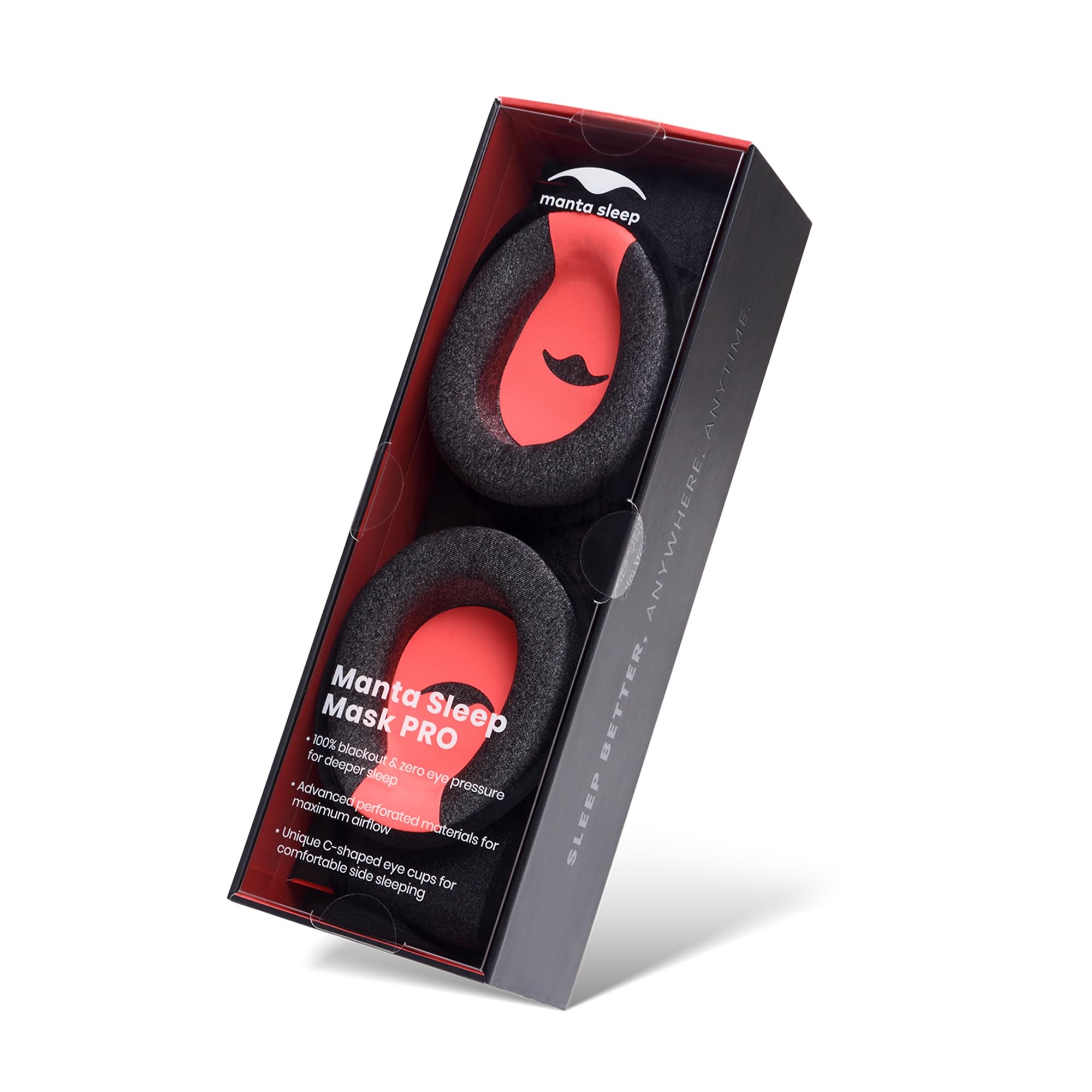 Manta Pro Sleep Mask premium materials dry quickly for daily use