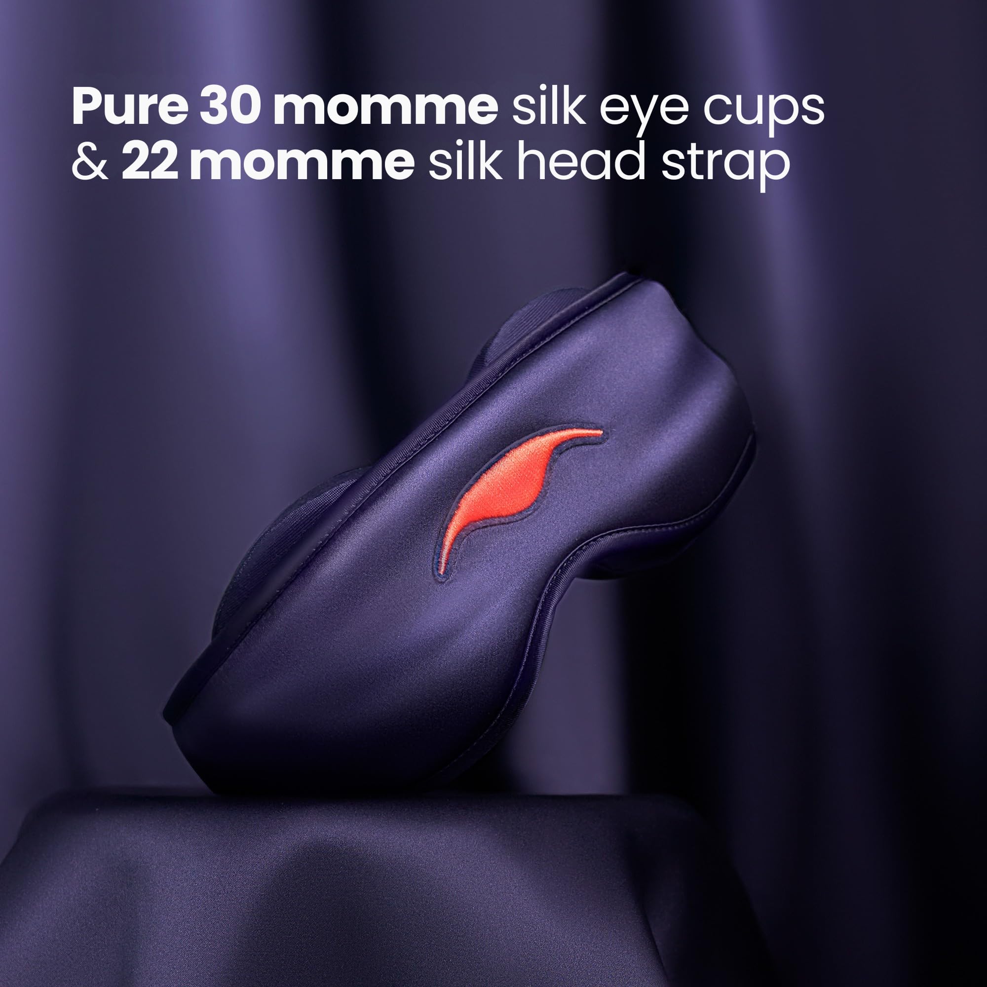 Manta Silk Sleep Mask breathable silk stays cool through the night.