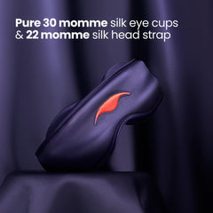 Manta Silk Sleep Mask breathable silk stays cool through the night.