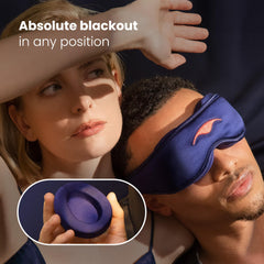 Manta Silk Sleep Mask contoured fit for all sleep positions and reduced light.